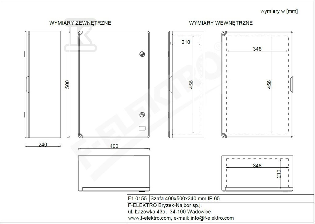 Carcasa 400x500x240mm IP65 - F1.0155