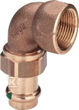 Złączka rurowa katowa 15 x 1/2" brąz / - 125660