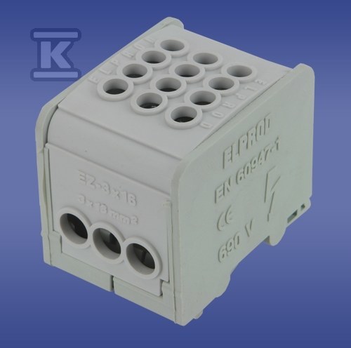 Odgałęźnik instalacyjny LZ-1x16/16/16 - 46.162