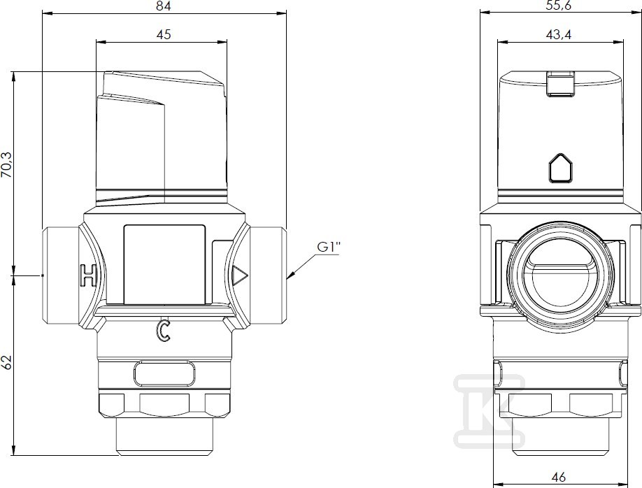 Termosztatikus keverőszelep ATM 761 - 1276110