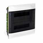 Flush-mounted distribution board PRACTIBOX S 2x12 transparent doors, for empty walls (24 modules)