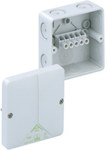 Пластикова коробка поверхневого монтажу, ABOX 040 93X93X55 IP65, сіра, з рейкою (гвинтова клема, 5 полюсів) на 4 мм2