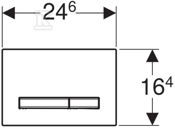 Geberit Sigma50 actuator button, front, - 115.788.GH.2