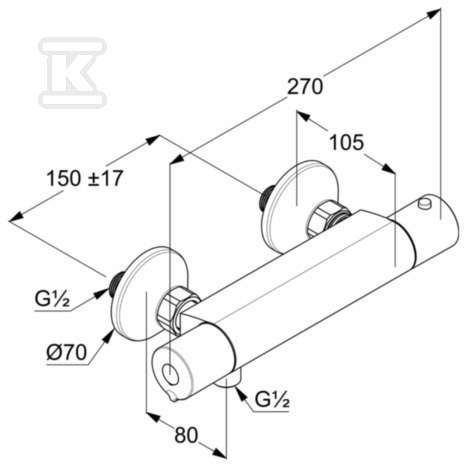 Bateria prysznicowa Kludi BASIC z - 350020538