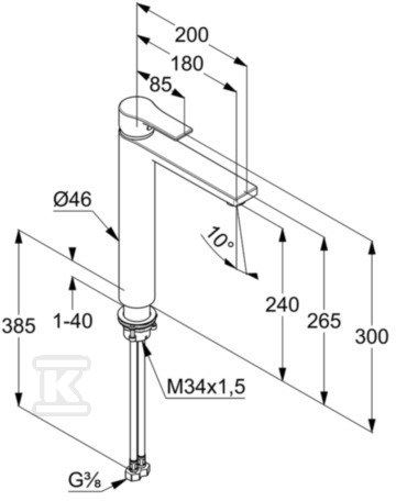 Bateria umywalkowa Kludi Zenta SL - 482560565