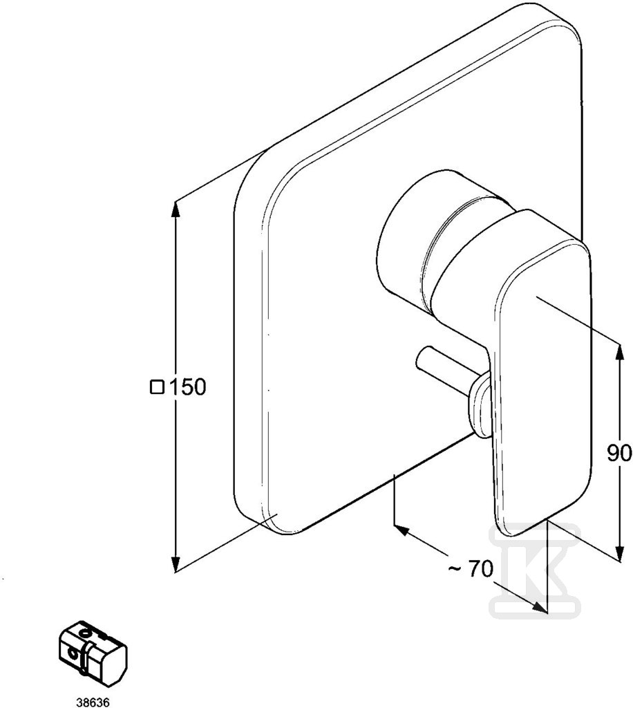 KLUDI PURE & STYLE Concealed bath and - 404190575