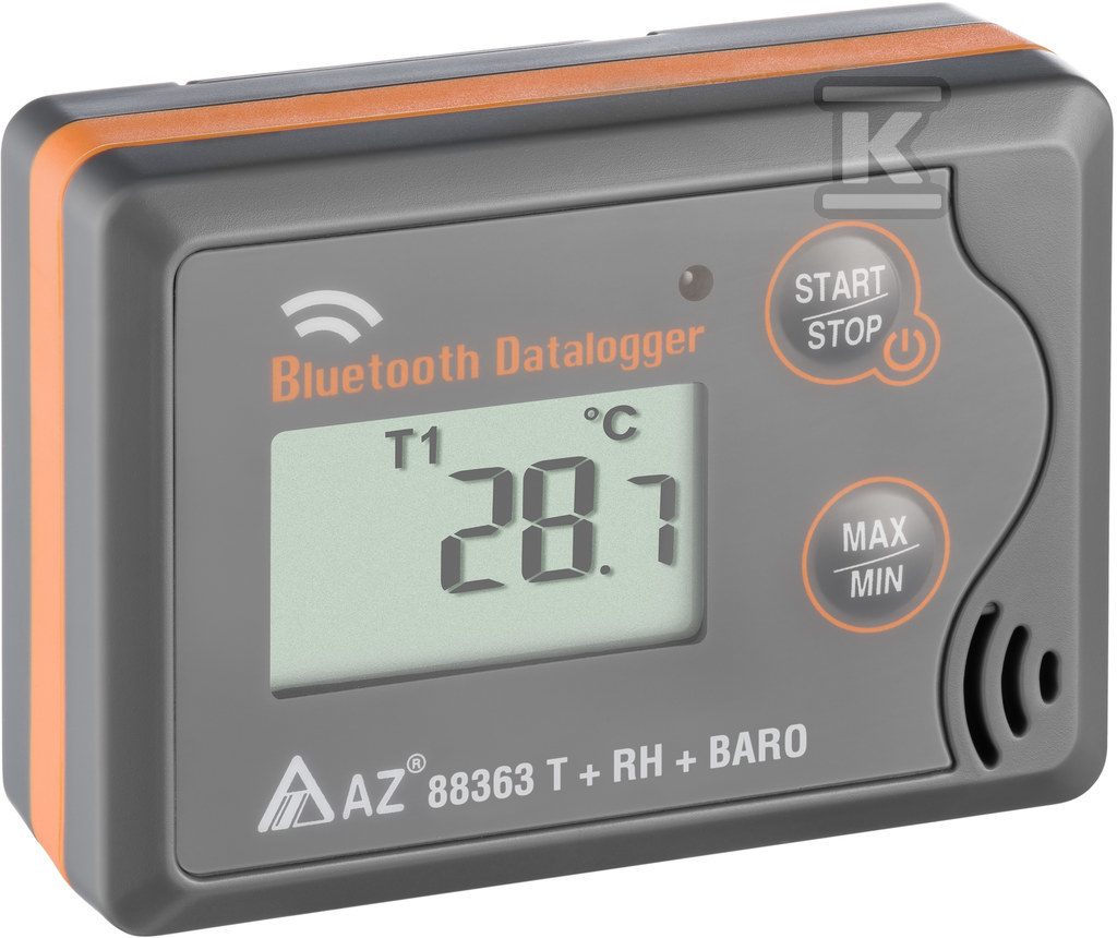 AZ Instruments Temperatur-, Feuchtigkeits- und Druckrekorder mit Bluetooth AZ88363 AZ-88363