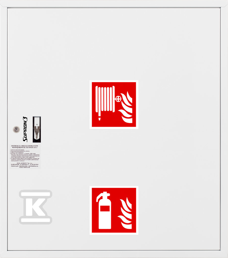 Hydrant DN25, hängend, mit Platz für - S-25-ZGW30-P-9003