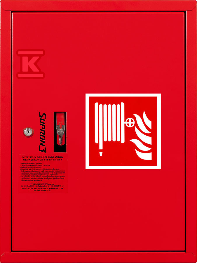 Hydrant DN52 zawieszany z kołyską, wąż - S-52-C215-P-3000