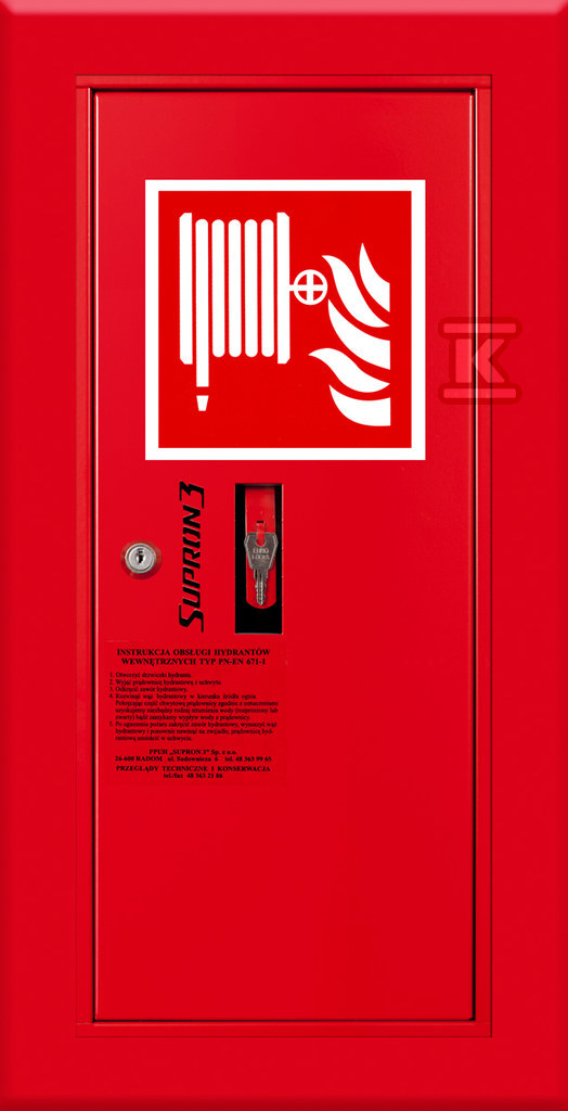 Hydrant DN52 wnękowy boczny, prawy, z - S-52-B3B20-P-3000P