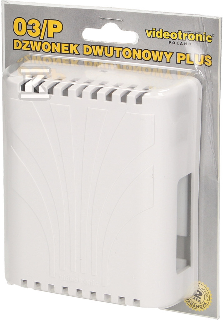 Dzwonek Gong Dwutonowy Plus 230V, biały - OR-DP-VD-139/W