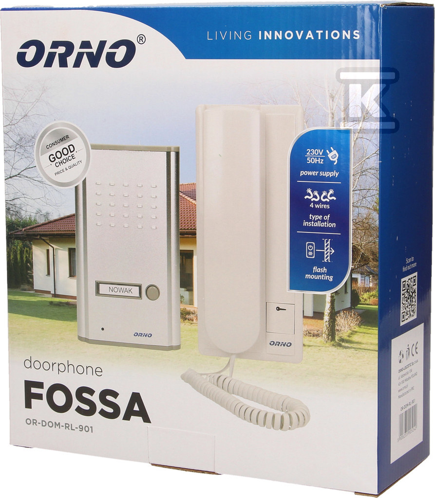 Single-family, flush-mounted intercom - OR-DOM-RL-901