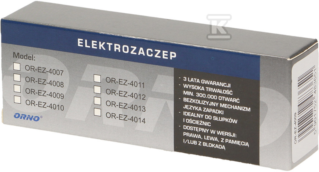 Elektrozaczep asymetryczny z blokadą, - OR-EZ-4009