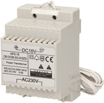 Power supply for a DIN rail DC18V for SAGITTA set