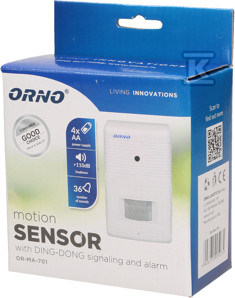 Motion sensor with signaling and alarm - OR-MA-701