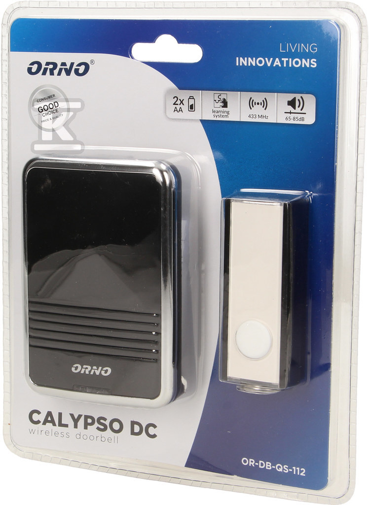 Dzwonek bezprzewodowy CALYPSO DC, - OR-DB-QS-158