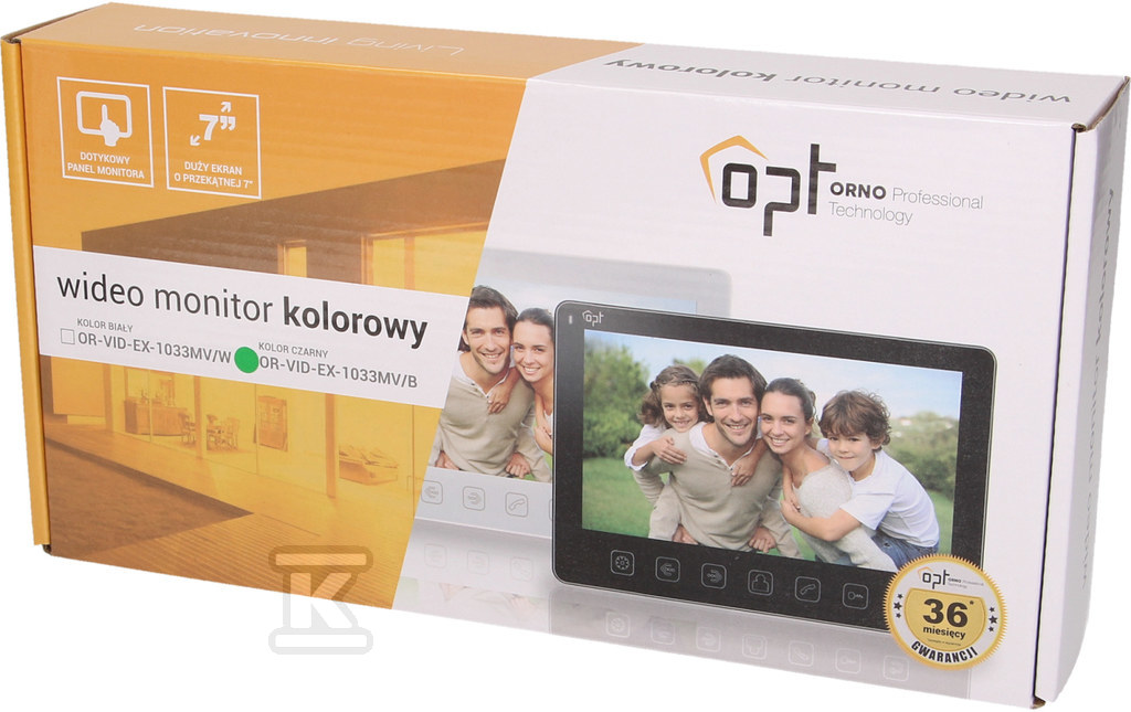 Wideo monitor OPT bezsłuchawkowy, - OR-VID-EX-1033MV/B