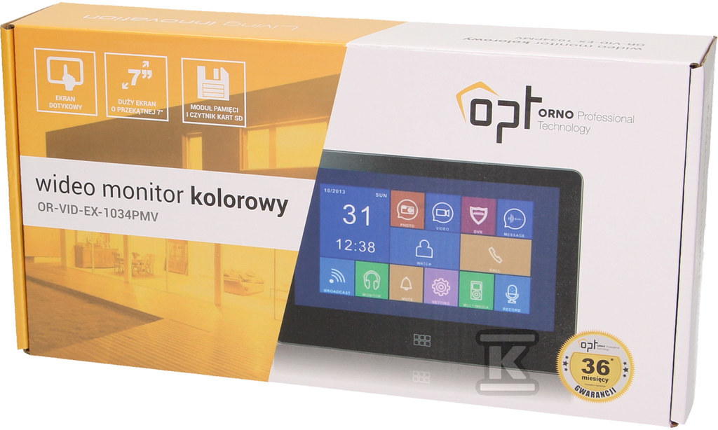 Wideo monitor OPT bezsłuchawkowy, - OR-VID-EX-1034PMV