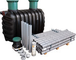 Wastewater treatment plant with infiltration drainage EPURBIO4 (RLM4) 2100L SET (extension with telescopic cover)