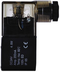 Cewka z wtyczką z diodą LED 24V DC, 4,8 W