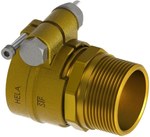 Cuplaj adaptor din alama HELA-H 32x2,9mm-GZ 1" PN6, pentru tevi preizolate Pex/PE, marcaj: H 32 25-6S