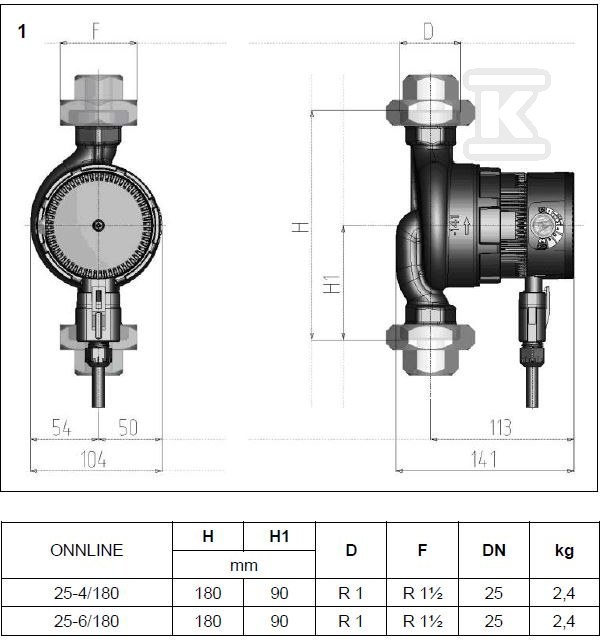 Електронний циркуляційний насос - 605008491