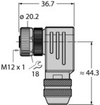Złącze rozbieralne CMB8281-0 M12, żeńskie, kątowe, 8-pinowe, terminal śrubowy