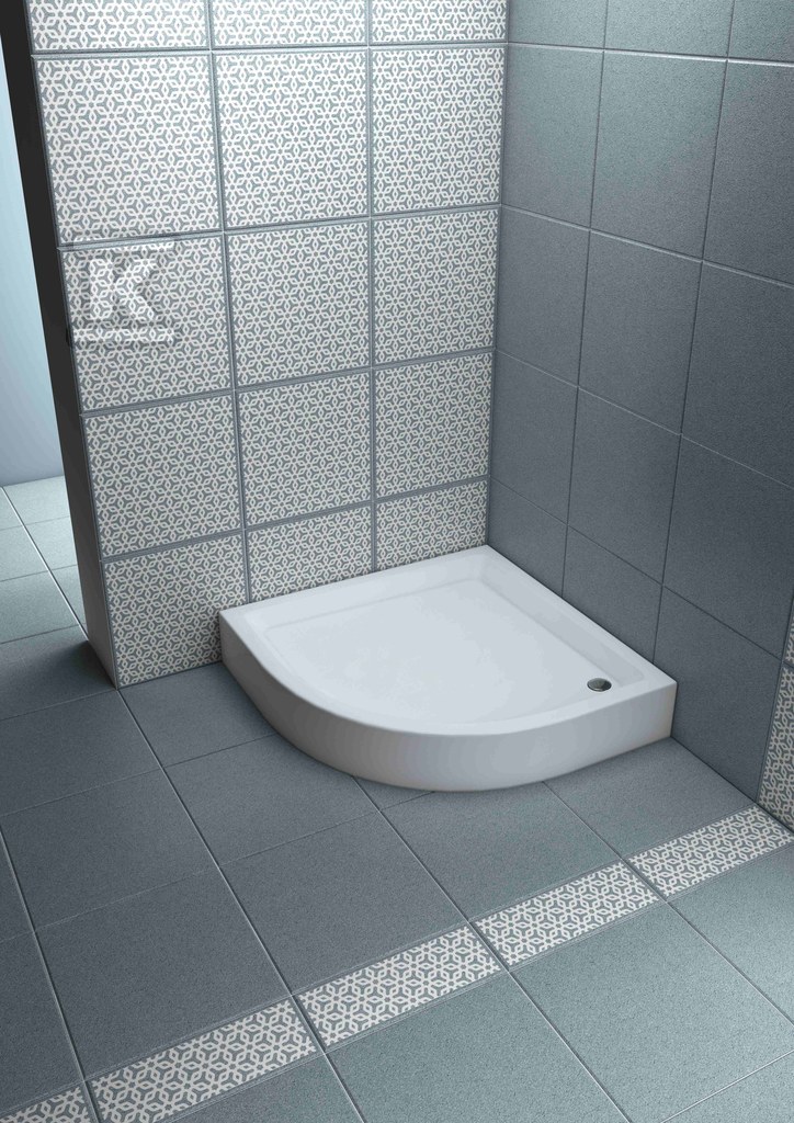 ONNLINE 90x90 cm half-round shower tray - 15848376