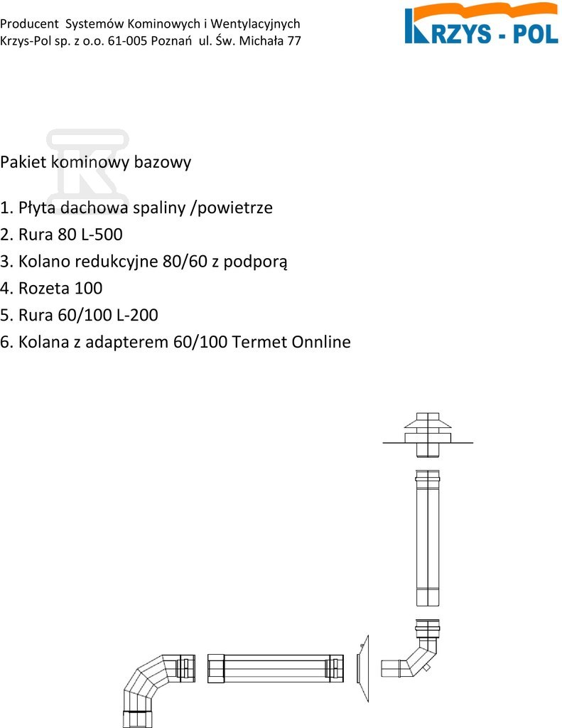 Set racord coș reductor ONNLINE bază - ONTERMETBAZ6010080