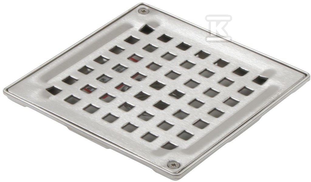 Mini inlet, with square grate, vertical - 140.300.032