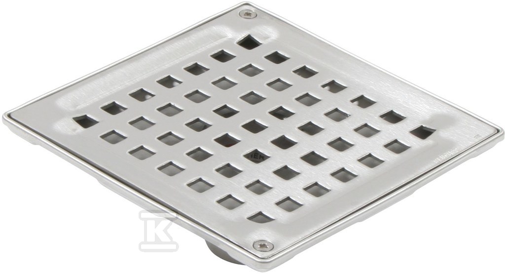 Mini drain, square grate, vertical - 140.300.040