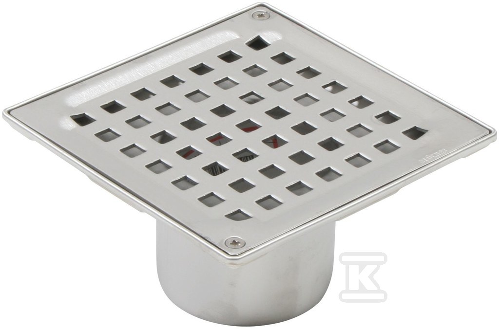 Mini drain, square grate, vertical - 140.300.075