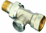 RLV-S 20 return valve, straight, for side and bottom feed radiators