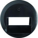 Central element for connection socket UAE 2-way black 1930/Glas/Palazzo