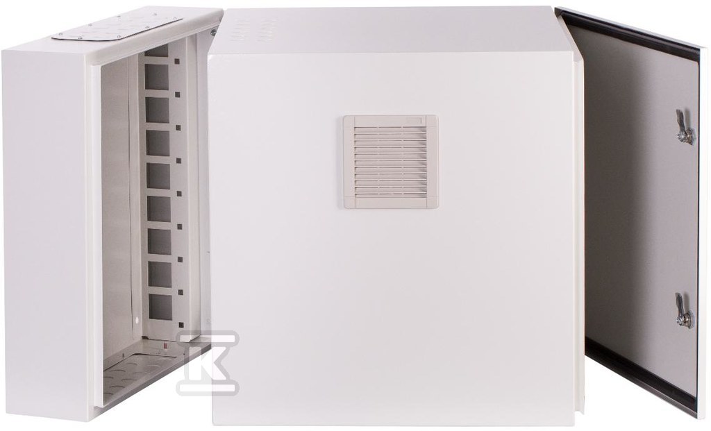 Dvodelni viseći orman 19" 12U, 600x600 - 19-6046SWKD19-12U-60-DP-W