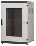 Стелаж підлоговий пилозахищений IP 54 32U x 800x1000 повна захисна панель, знімні боки, двері скло RAL 7035 WR19-32U-810-DS-S