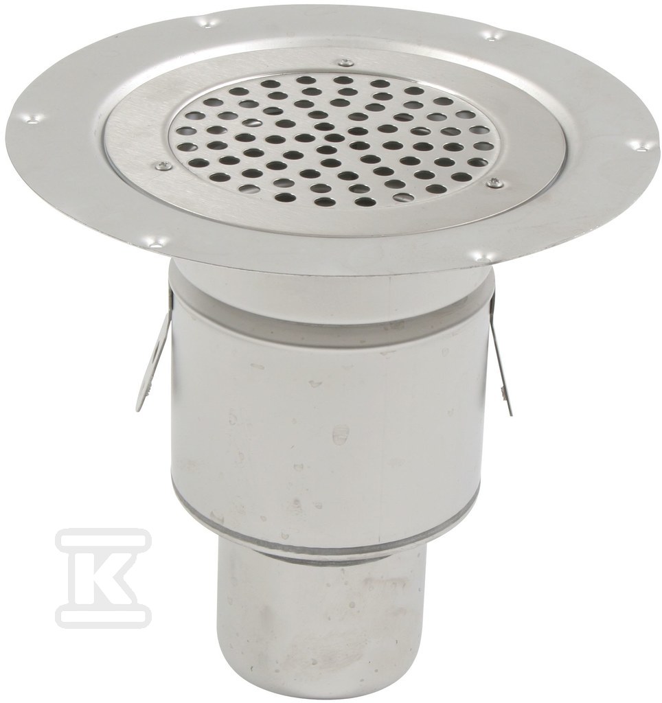 Bathroom inlet body with round grate - 260.300.075