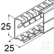 Halogen-free comb duct HA7 25x25, light - HA725025