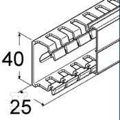 Halogen-free comb duct HA7 25x40, light - HA725040