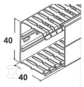 Halogen-free comb duct HA7 40x40, light - HA740040