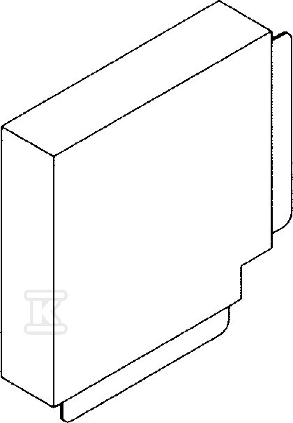 Lapos sarokszerelvény, WDK HF40090RW - 6192866