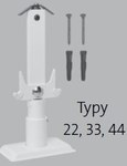 Ständer für Flachheizkörper, 200 mm hoch, Typ: CV22/33/44, FCV22/33/44, FFCV22/33/44, RCV22/33/44, RRCV22/33/44