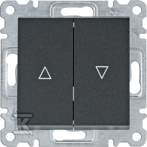 LUMINA Bi-stable louvre switch, black - WL0313