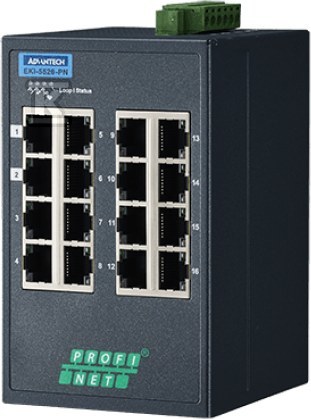 ПЕРЕМИКАЧ PROFINET 16x10/100Mbps темп. - EKI-5526I-PN-AE