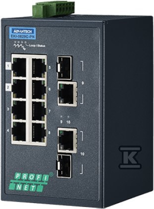 ПЕРЕМИКАЧ PROFINET 8x10/100Mbps 2xSFP - EKI-5629CI-PN-AE