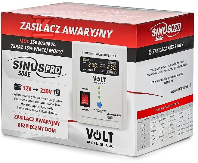 Zasilacz awaryjny SINUS PRO 500 E - 3SP050012E