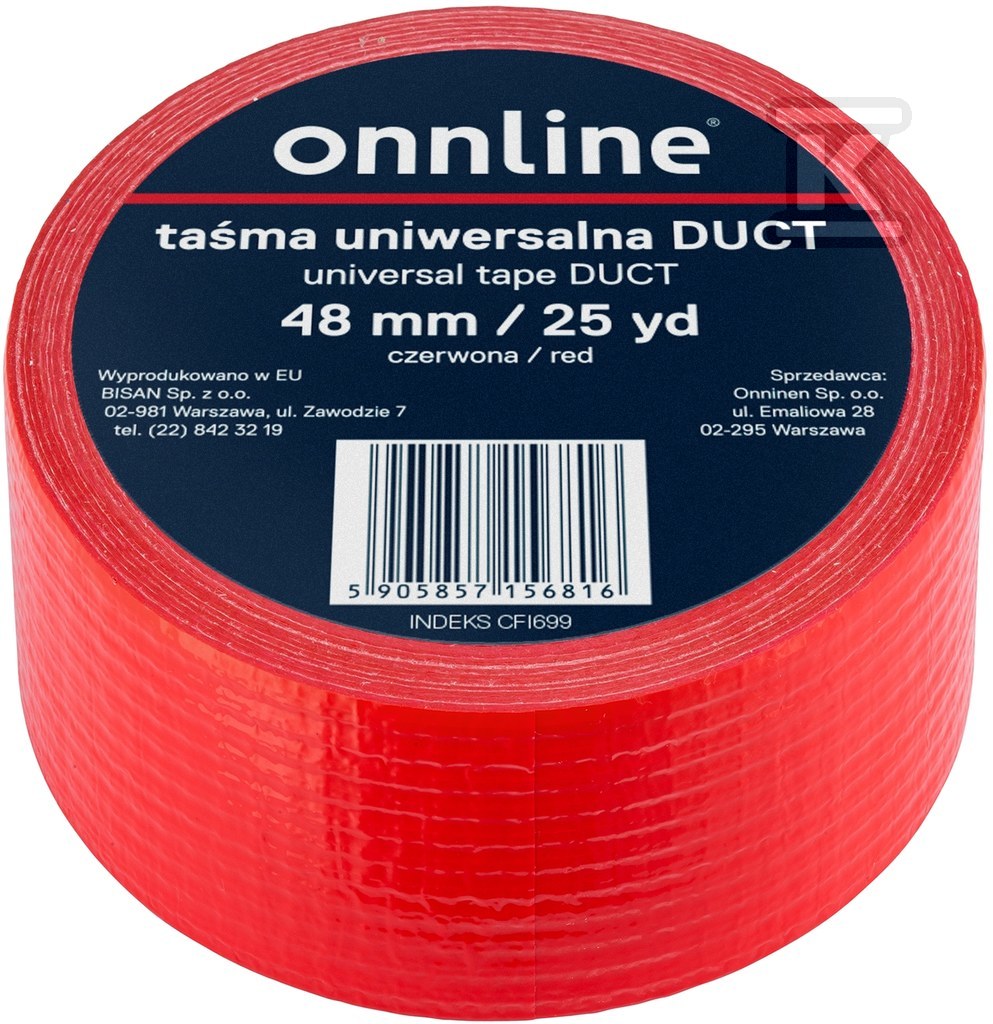 Tape ONNLINE for DUCT 48mm/25YD red - B870005C