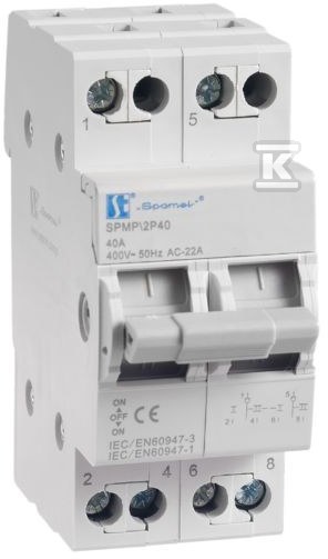 Modular mains-generator switch 2P 40A - SPMP\2P40