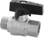 Nickel-plated ball valve with a gland and an aluminum butterfly (MAl) (version N-W) TRYTON 1/2"