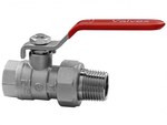 Nickel-plated ball valve with a gland with half union and steel lever (DSt) ONYX 3/4"